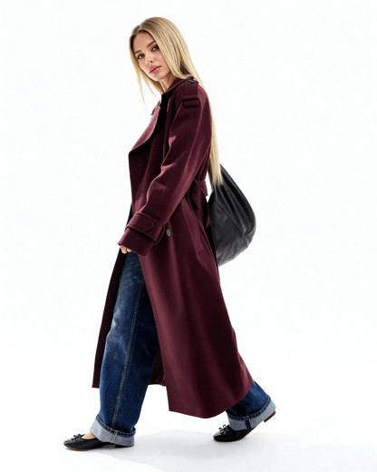 Amalia | Trench-coat bordeaux