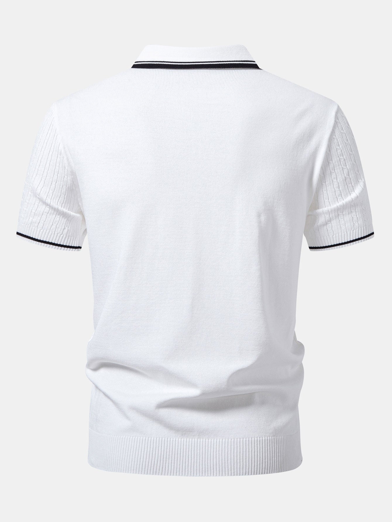Kontrastbesatz Gedrehtes Jacquard Strick Polo & Slim Fit Tapered Hose