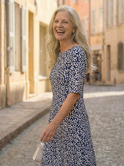 Uriah | Leichtes Kleid mit Allover-Muster