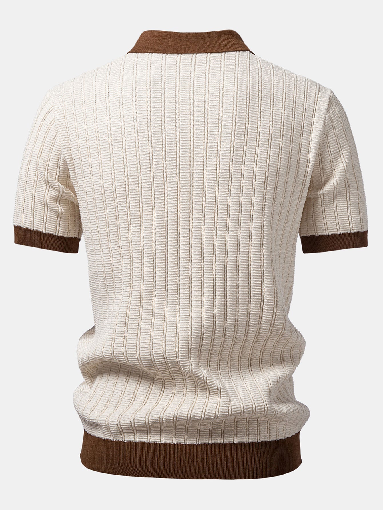 Kontrast Texturiertes Johnny-Kragen Polo & Slim Fit Tapered Hose