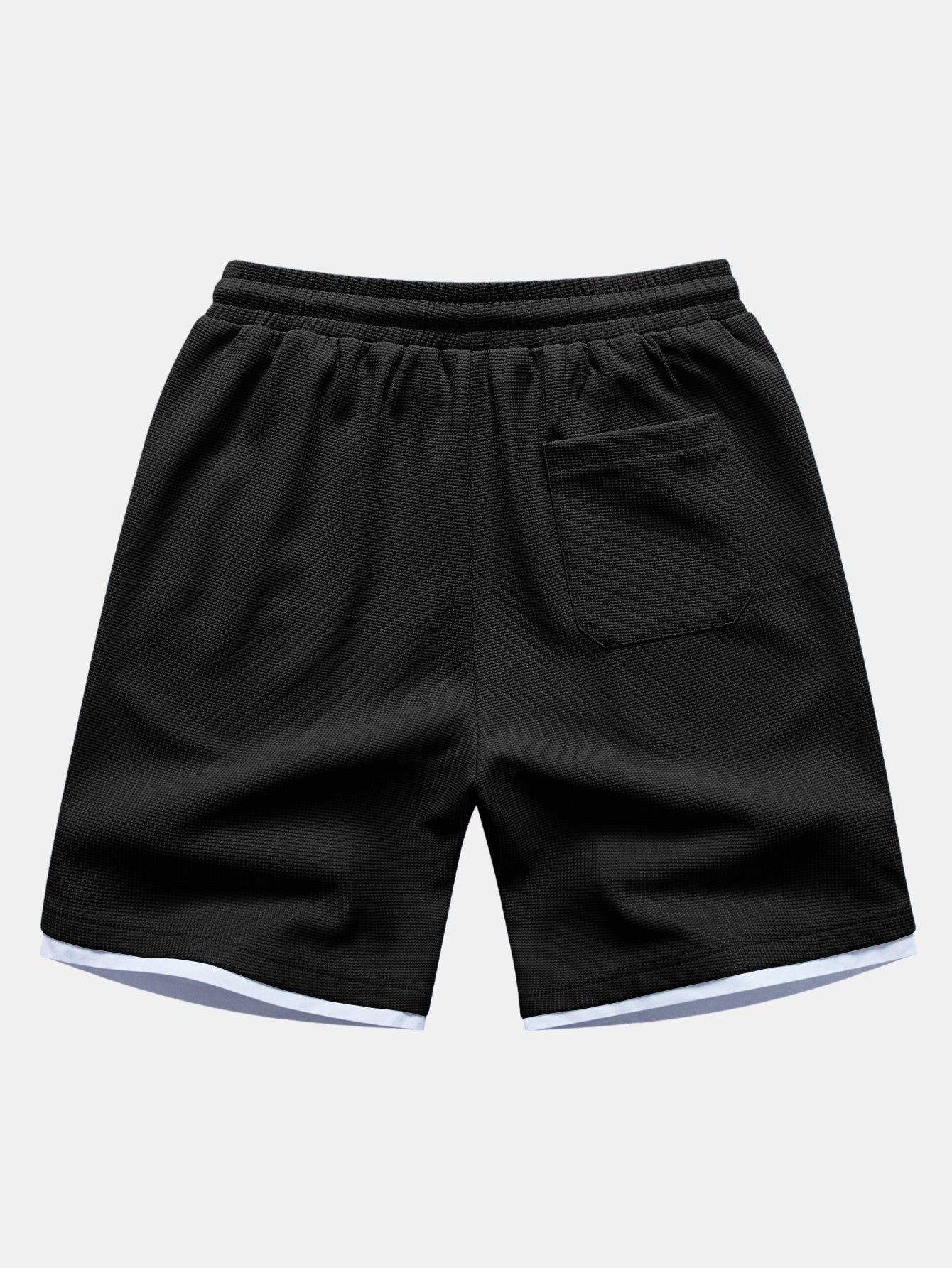 Waffel Viertel Reißverschluss T-Shirt & 2-in-1 Waffel 7″ Shorts