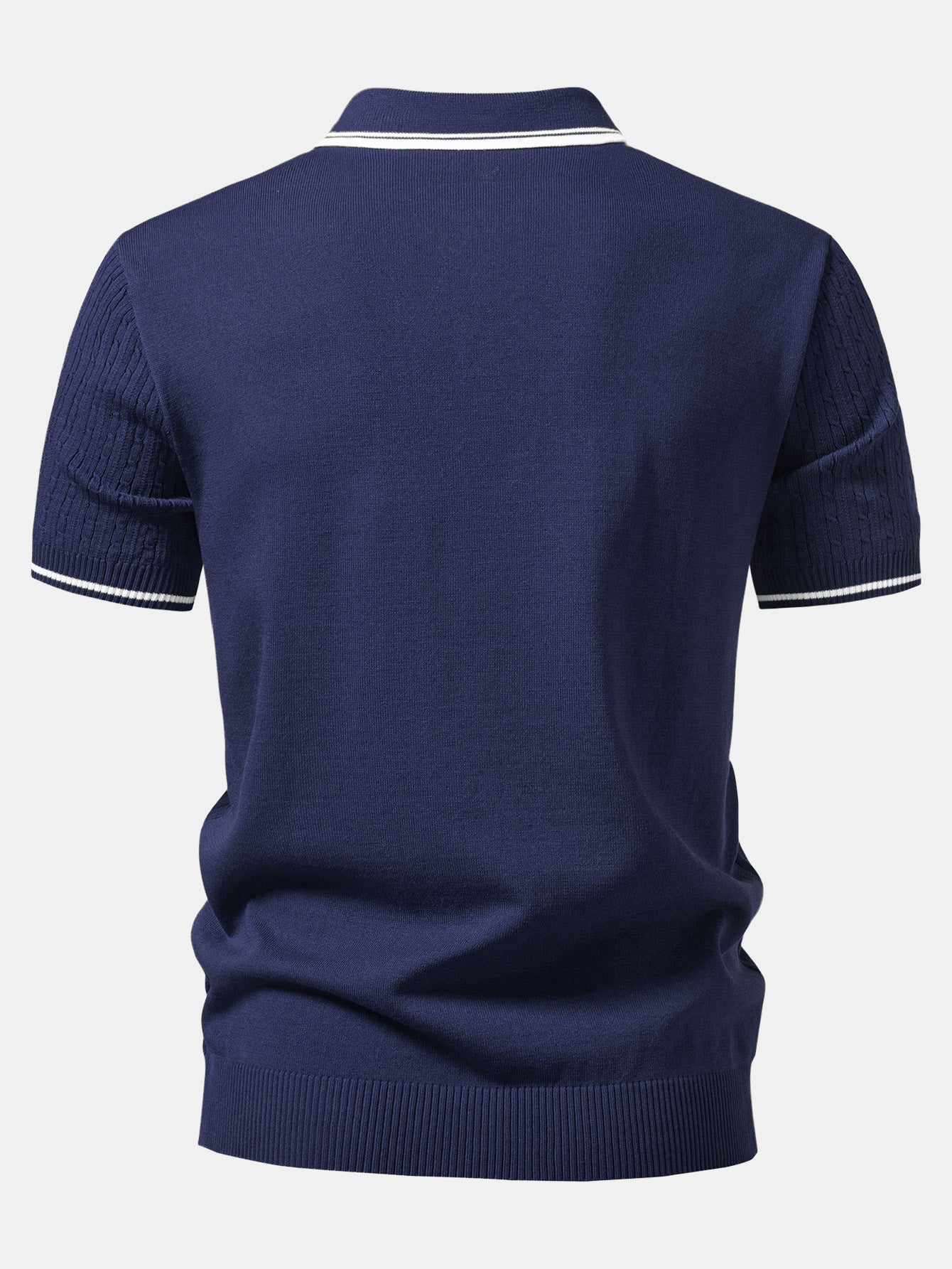 Kontrastbesatz Gedrehtes Jacquard Strick Polo & Slim Fit Tapered Hose