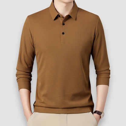 Zeno | Casual Langarm Herren Polo-Shirt