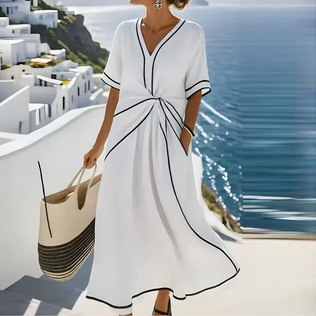 Moria™ - Elegantes Kleid mit schmeichelnder Taille und festlichem Chic