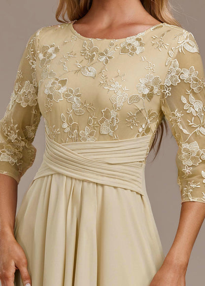 Elin™ - Champagnerkleid mit zarten Stickereien