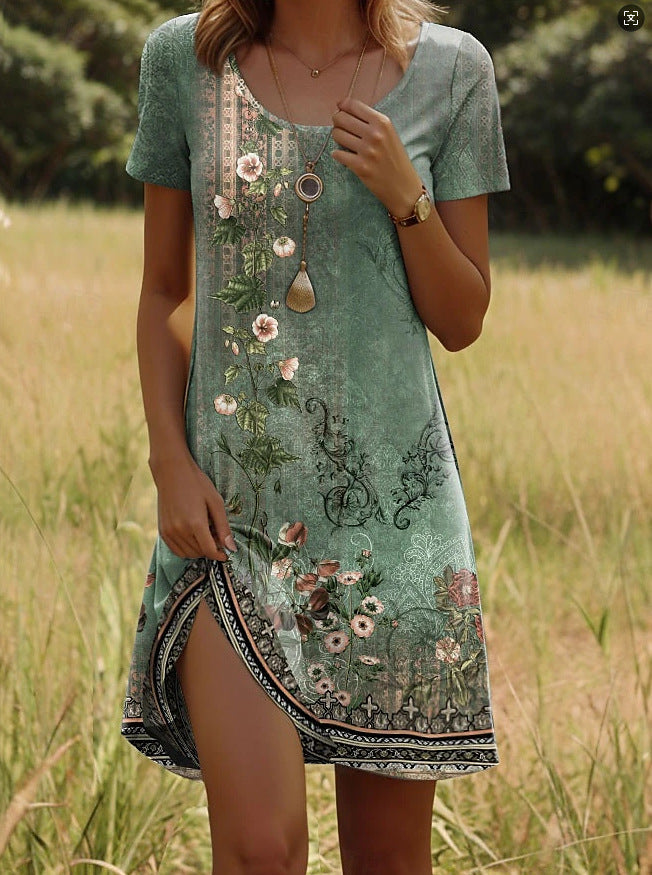 Isla™ – Kleid mit indisch inspiriertem Print und Rundhalsausschnitt