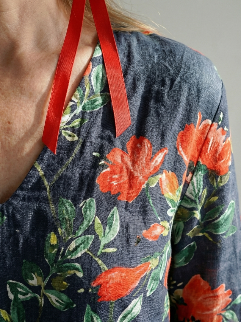 Petra | Florales Midikleid mit weichem Fall