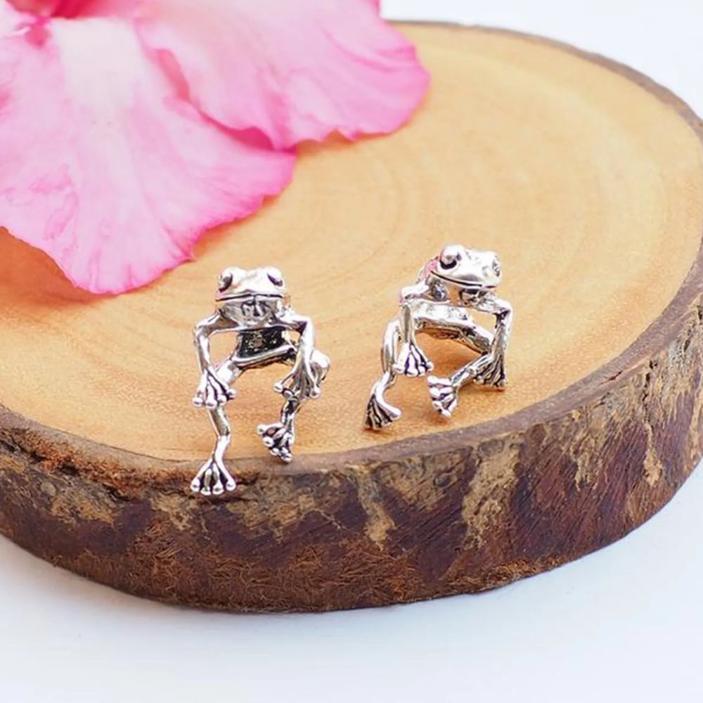 Ohringe Frosch aus edlem Material