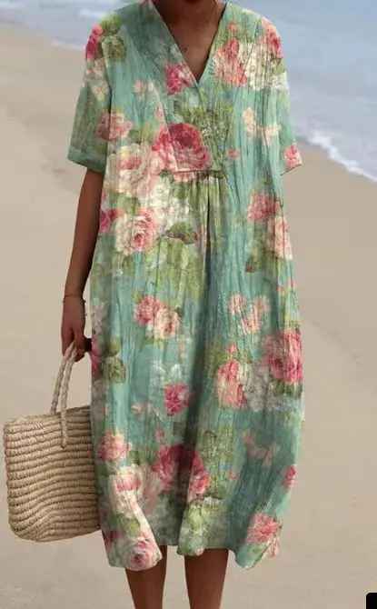 Van Elst Mode® | Sommerliche Blumenprint Kleid