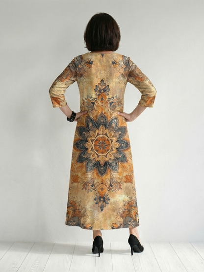 Theresa | Elegantes Blumen-Midikleid