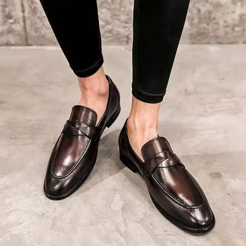 Schicke Leder Slipper