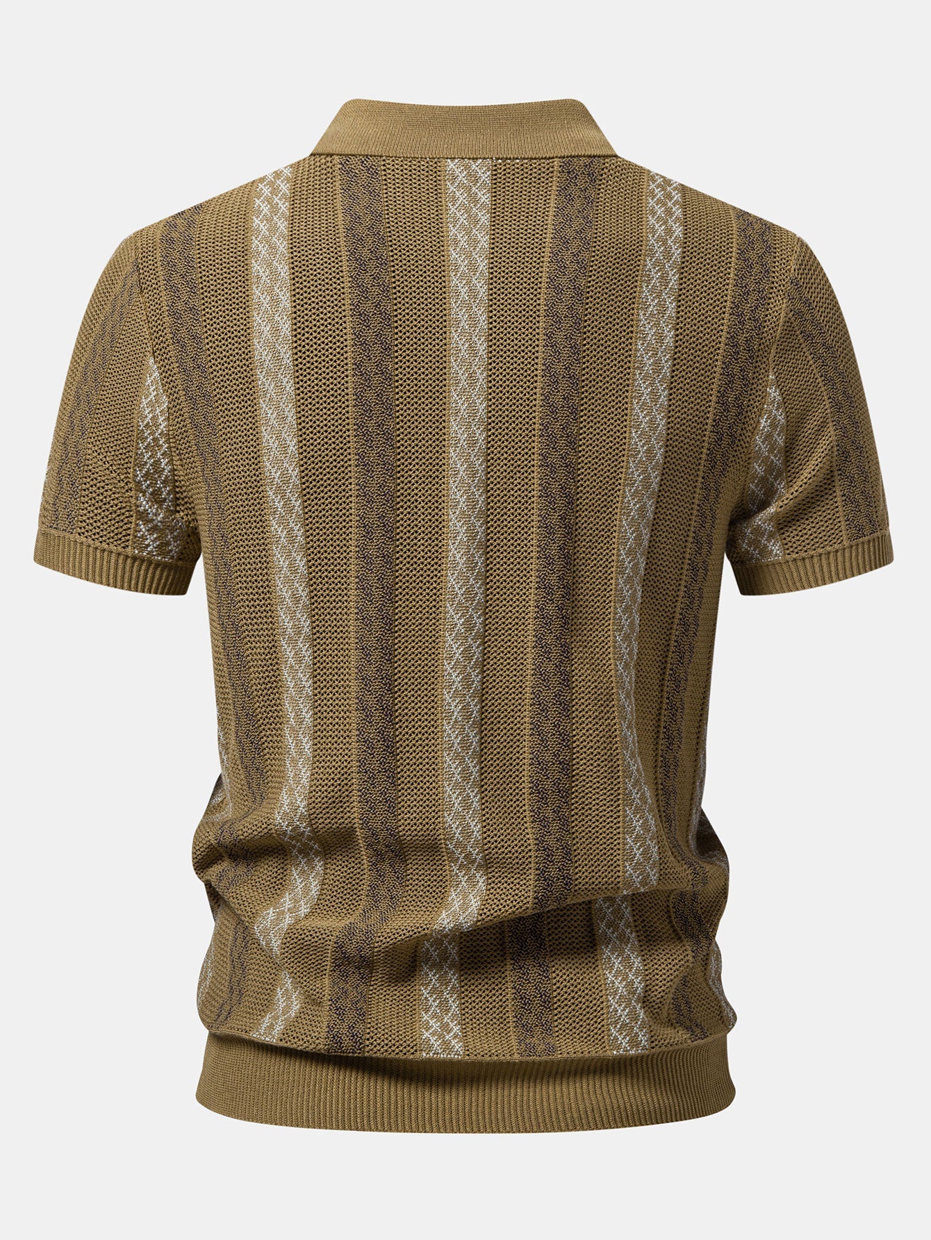 Gestreifter Texturierter Strick-Polo & Slim Fit Tapered Hose
