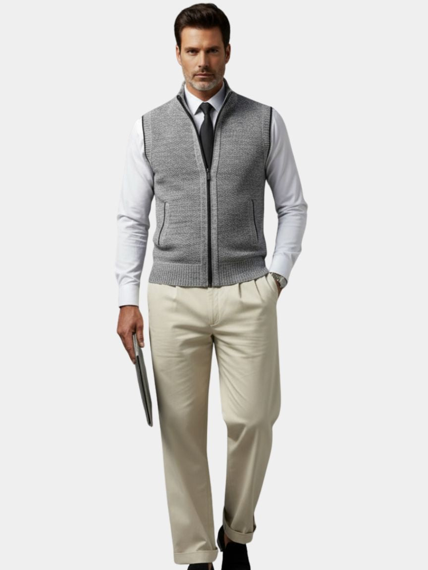 Johann | Elegantes Gilet mit Reißverschluss