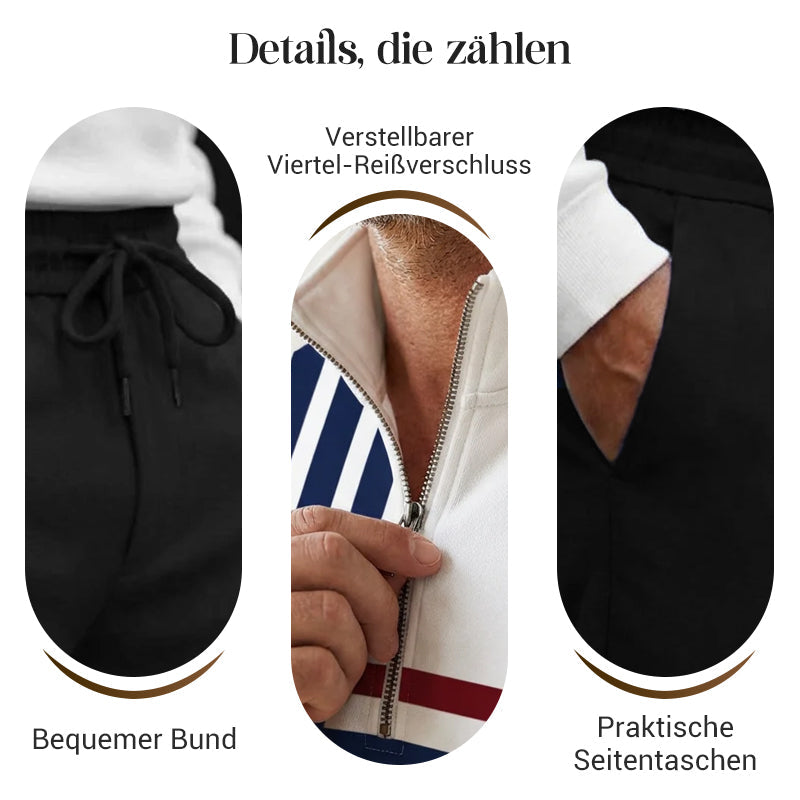 ⌛ Nur noch 3 Tage – 50 % auf alles! ⏰Herren-Set: Pullover mit grafischem Druck und Hose