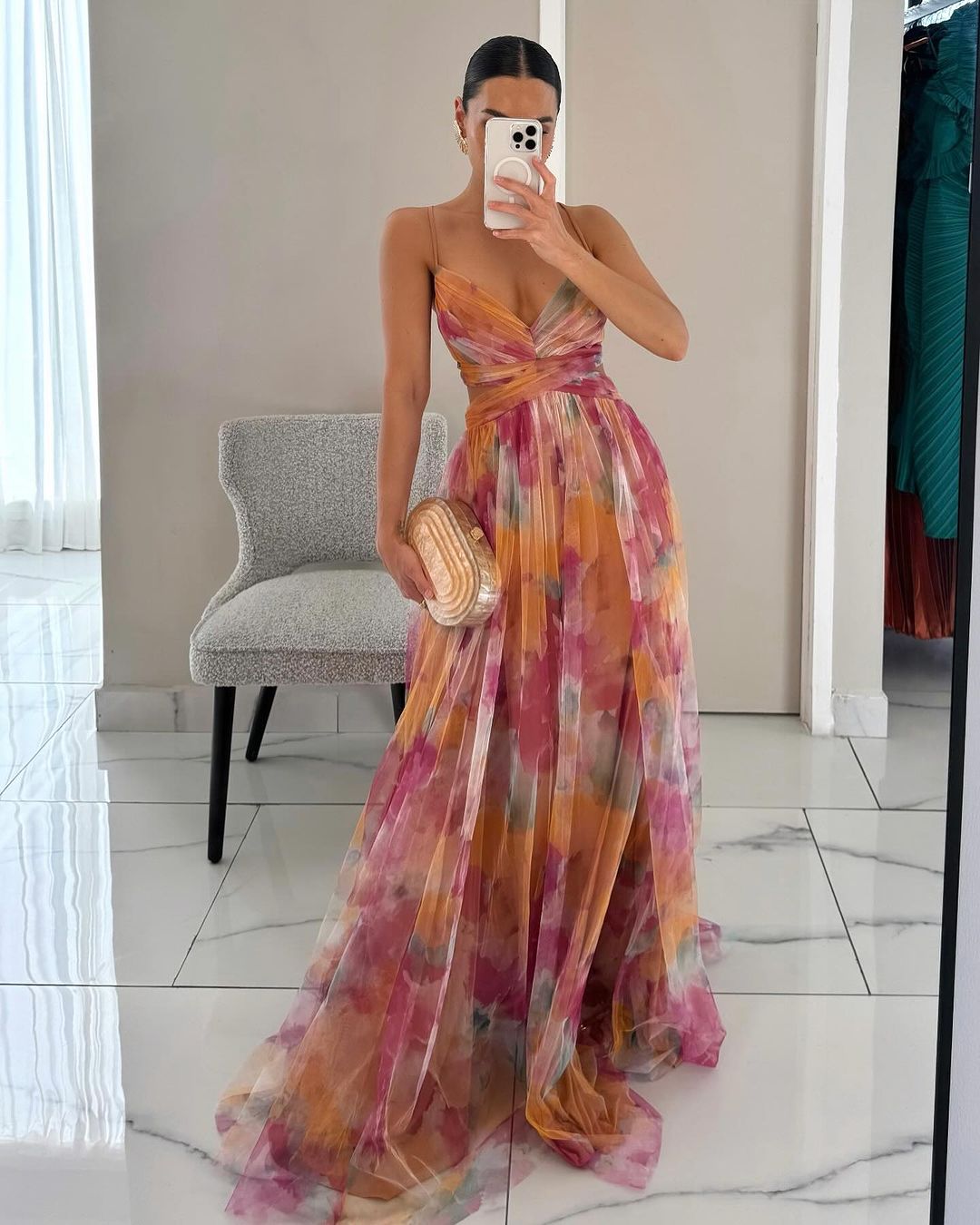 Giselle | Charmantes Maxi-Kleid mit Blumenmuster