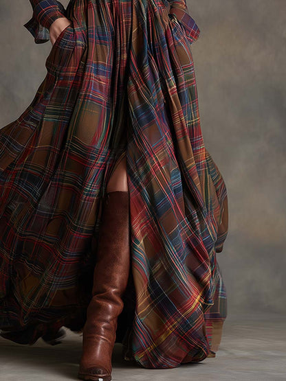 Bodil™ - Maxi-Hemdkleid mit Karomuster