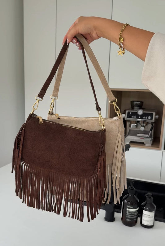 SUEDE BAG CHOCOLATE