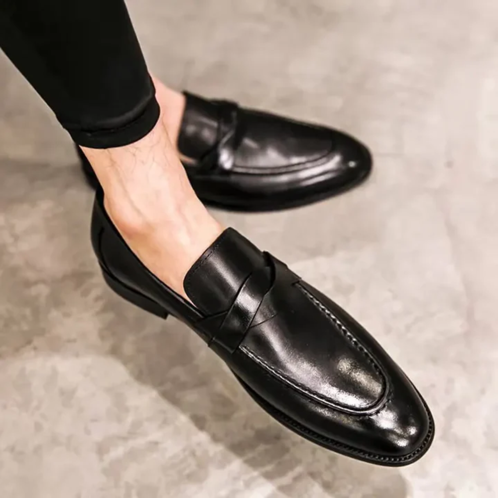 Schicke Leder Slipper