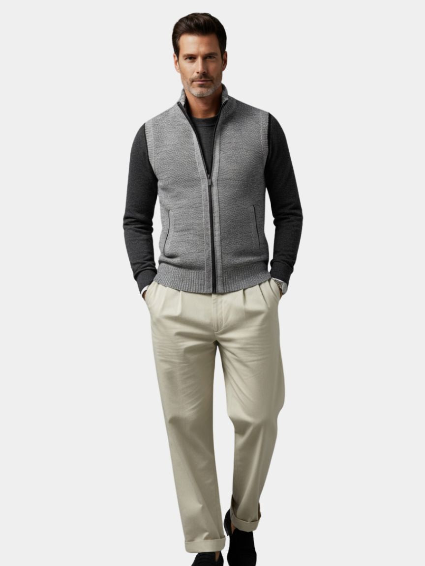 Johann | Elegantes Gilet mit Reißverschluss