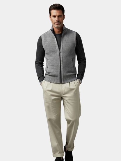 Johann | Elegantes Gilet mit Reißverschluss
