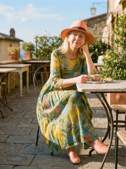 Galen | Künstlerisches Sommerkleid mit Farbdesign