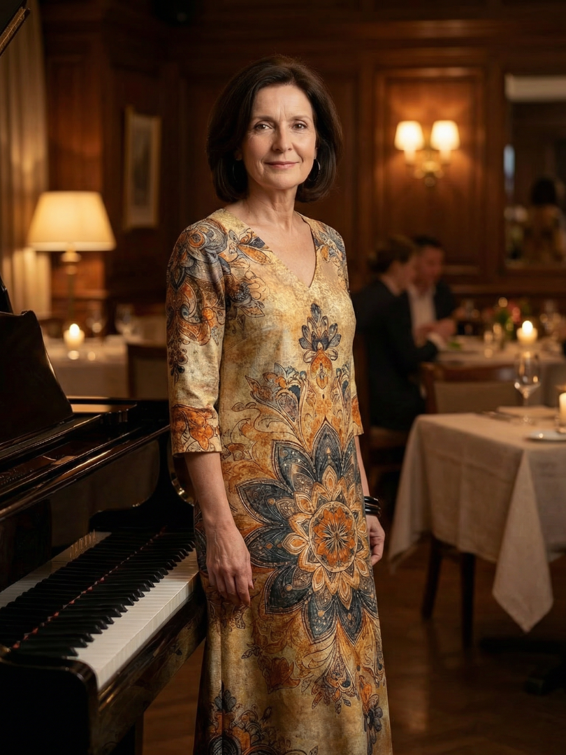 Theresa | Elegantes Blumen-Midikleid