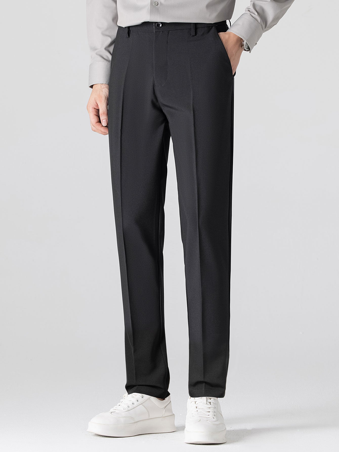 Kontrastbesatz Gedrehtes Jacquard Strick Polo & Slim Fit Tapered Hose