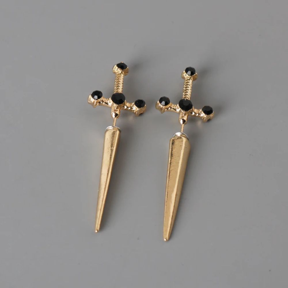 Gothic Schwert Ohringe aus hochwertigem Material