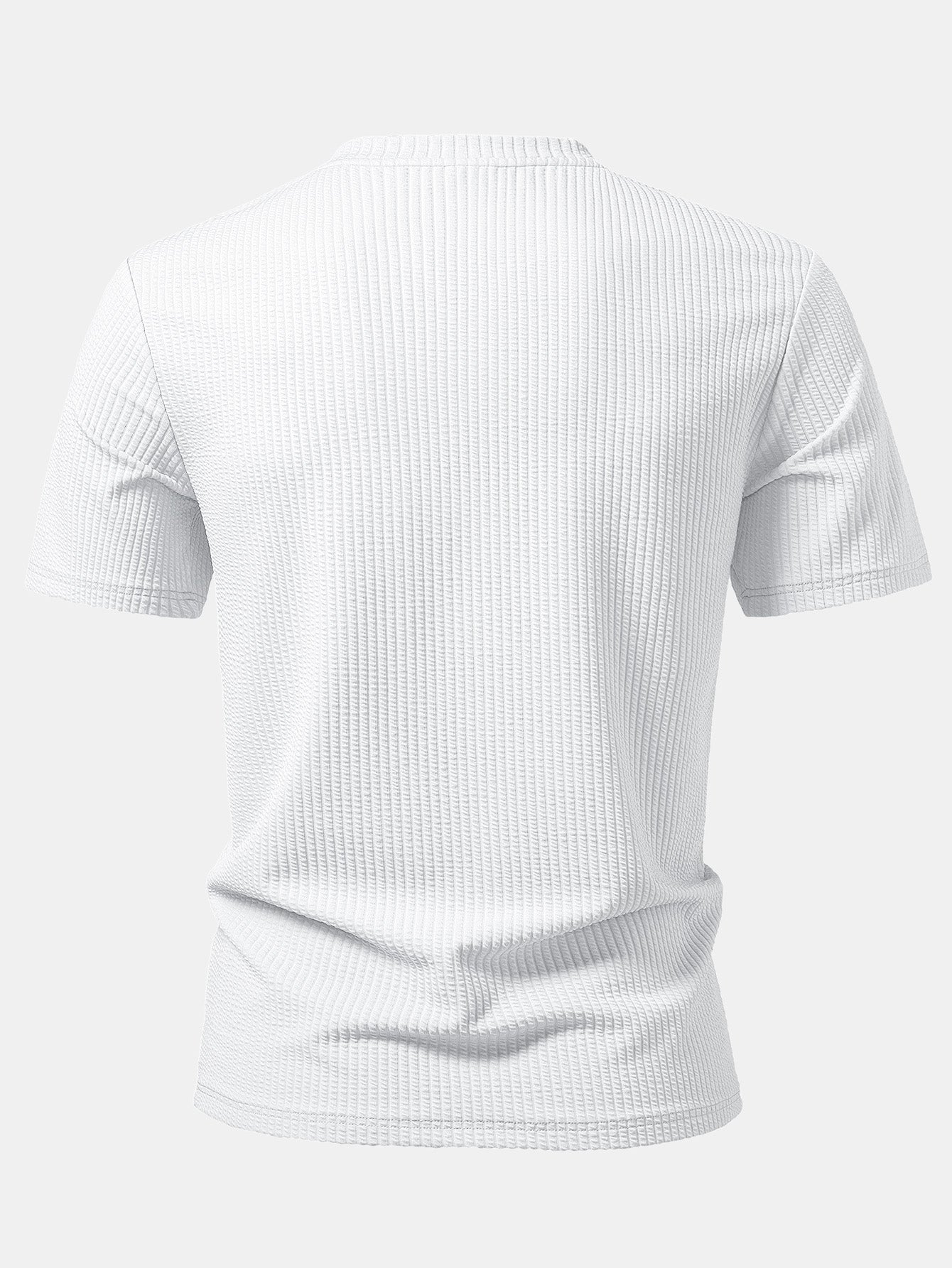 Muscle Fit Ripp-Notch-Kragen T-Shirt & gerade geschnittene Ripp-Hosen