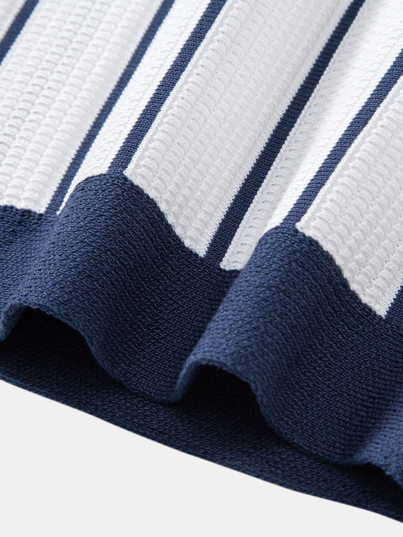 Streifen Strickhemd mit Knopfleiste