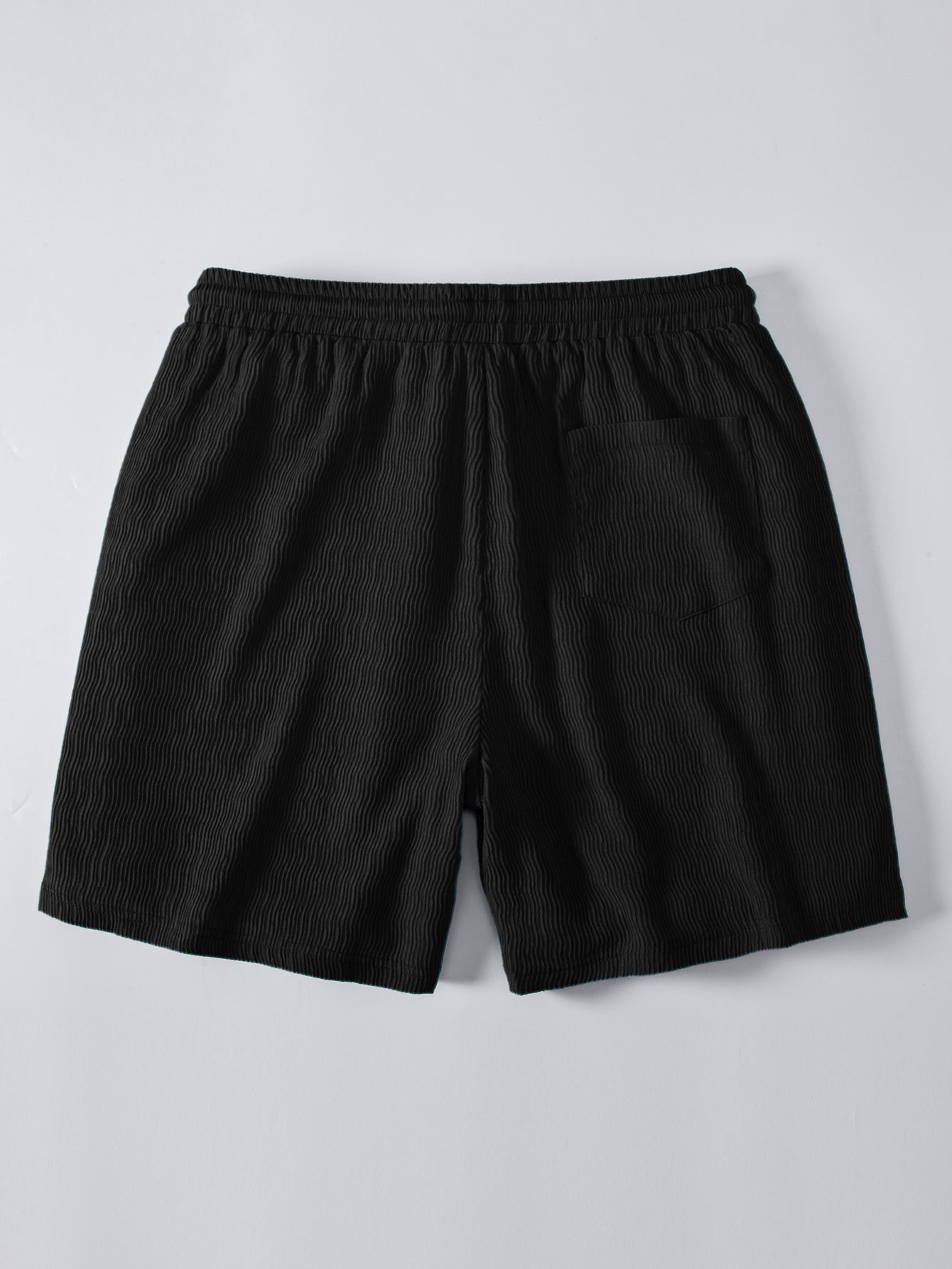 Texturiertes Seersucker Kurzarmhemd & Drawstring 6“ Shorts Set