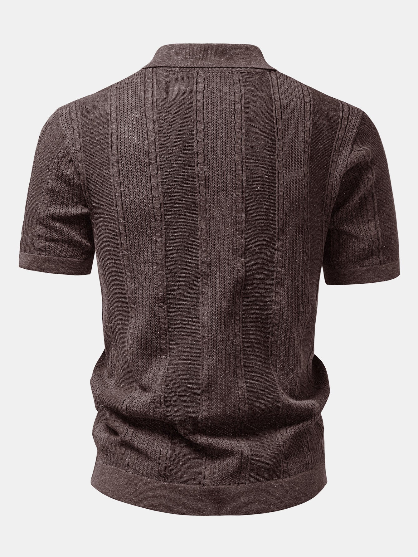 Leinentexturiertes Strickhemd & Slim Fit Tapered Hose