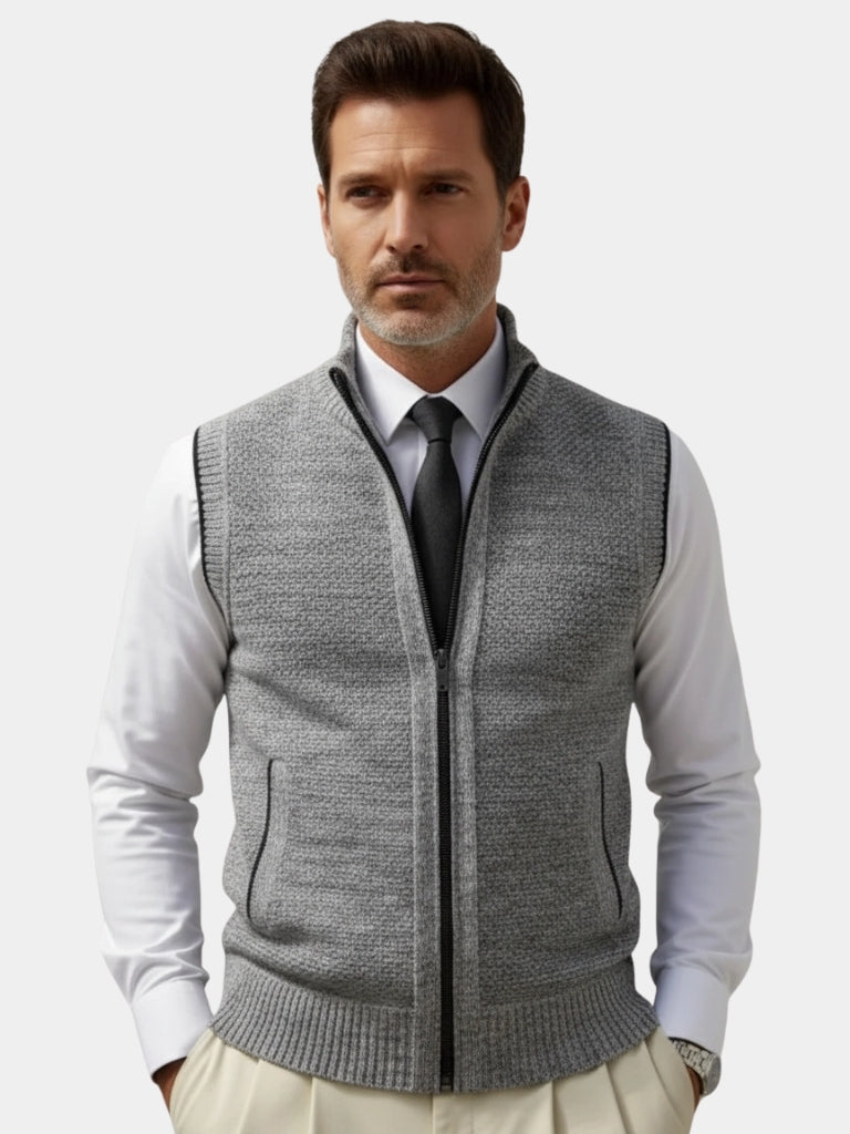 Johann | Elegantes Gilet mit Reißverschluss
