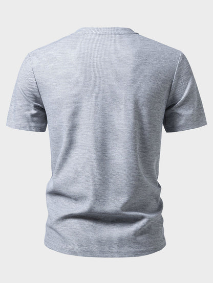 Waffel Viertel Reißverschluss T-Shirt & 2-in-1 Waffel 7″ Shorts