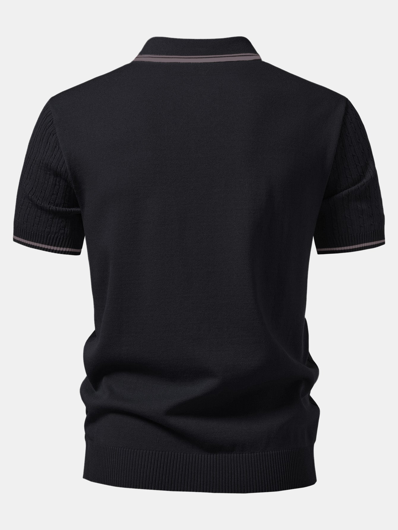 Kontrastbesatz Gedrehtes Jacquard Strick Polo & Slim Fit Tapered Hose