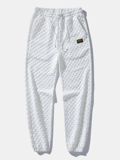Schachbrett Jacquard Quarter Zip Sweatshirt & Jogginghosen