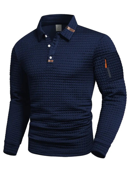Ephraim | Polo-Shirt mit strukturiertem Stoff und Taschenärmel