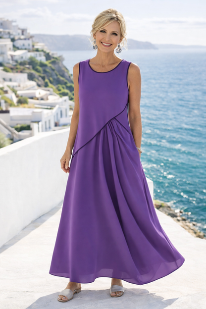 VIVIENNE | Yvona - Ärmelloses Kleid mit Kontrastdetails
