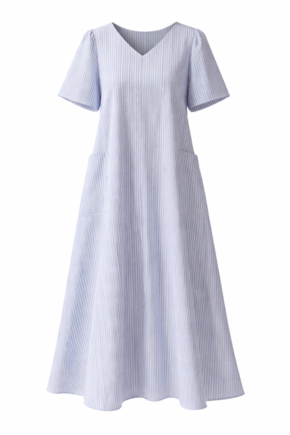 VIVIENNE | Lisa - Gestreifte Midi Kleid
