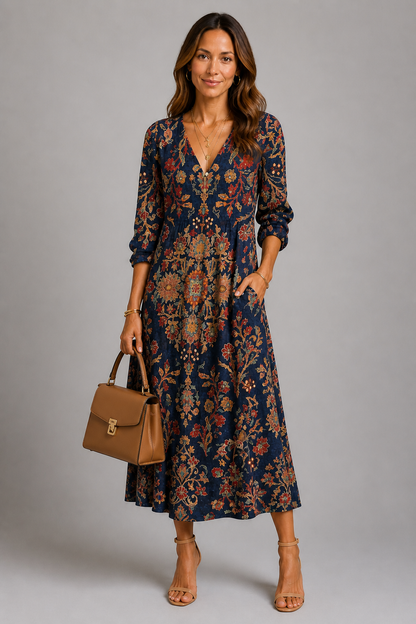 Herbstrose Kleid