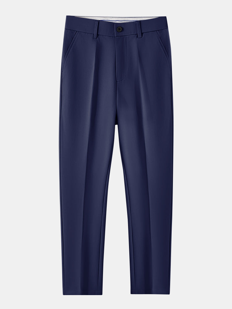 Kontrastbesatz Ribbed Johnny Kragen Strick Polo & Slim Fit Tapered Hose