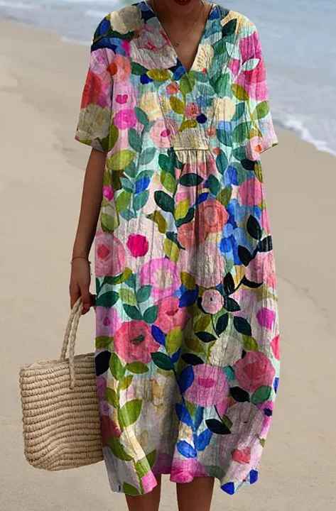 Van Elst Mode® | Sommerliche Blumenprint Kleid
