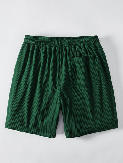 Relaxed Fit Milano Print Kontrastkragen Polo-Shirt & Corduroy 7" Shorts