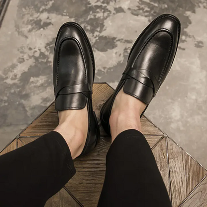 Schicke Leder Slipper