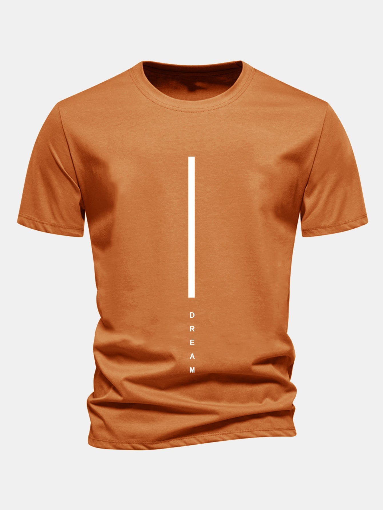 Regulär geschnittenes Traumstreifen-Print Baumwoll-T-Shirt