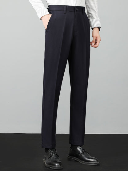 Leinenstrick-Polo & Slim Fit tapered Hose