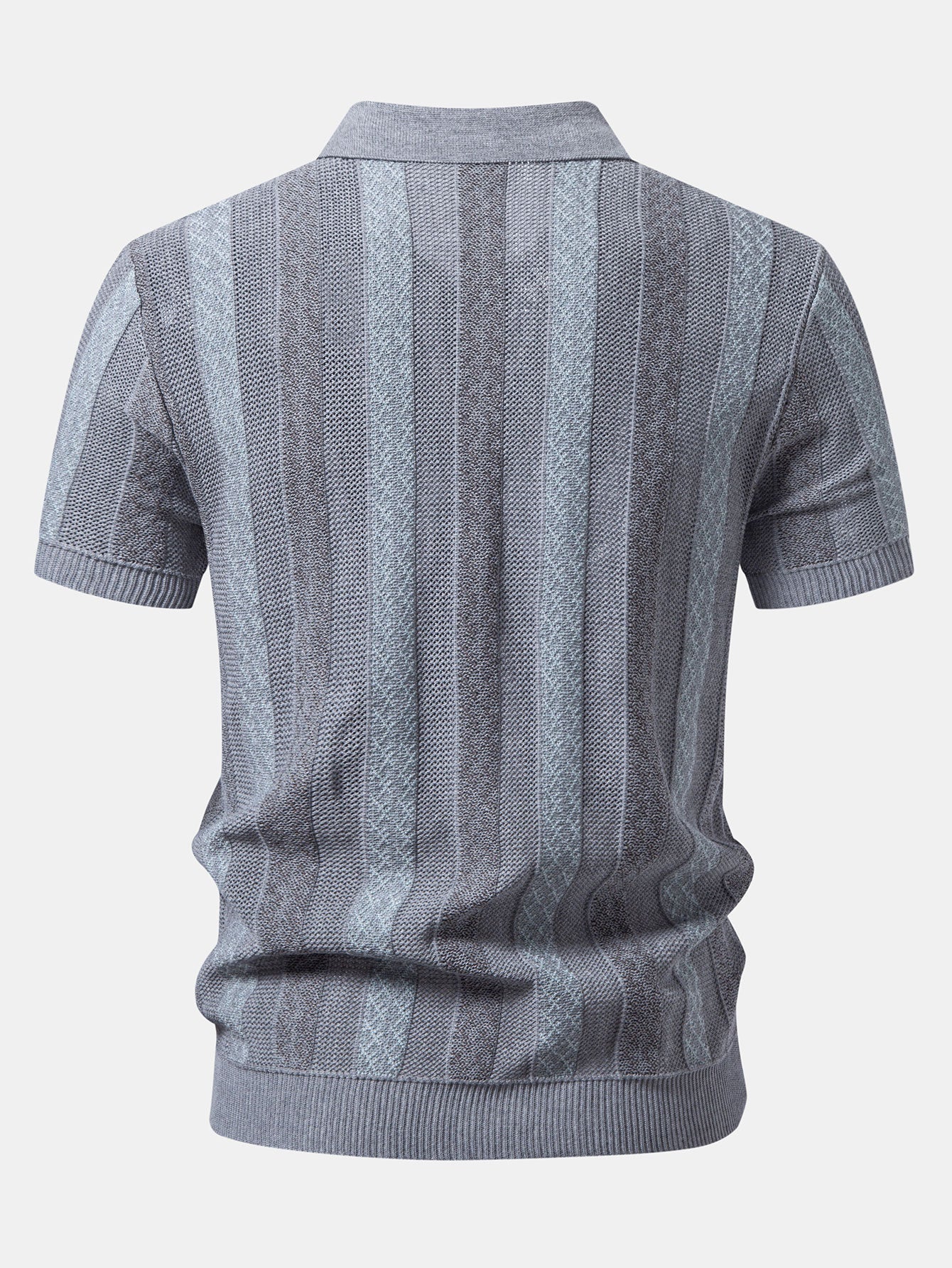 Gestreifter Texturierter Strick-Polo & Slim Fit Tapered Hose