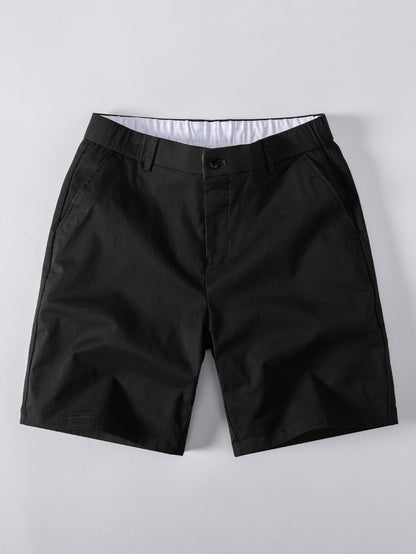 Gestreiftes Texturiertes Strick-Polo & Chino-Shorts mit Elastischem Bund