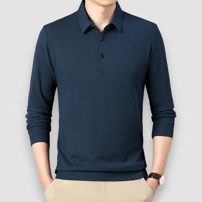 Zeno | Casual Langarm Herren Polo-Shirt