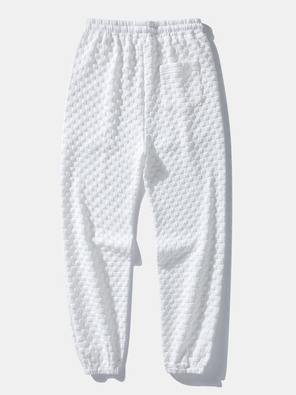 Schachbrett Jacquard Quarter Zip Sweatshirt & Jogginghosen